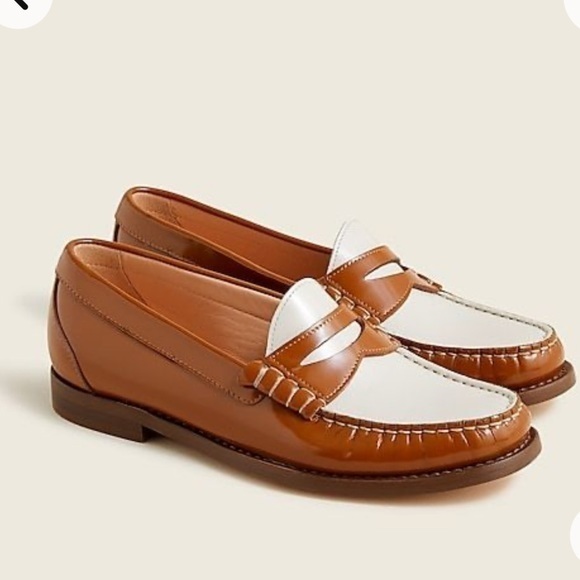 J. Crew Shoes - Jcrew Winona two-tone loafers in shiny spazzolato leather, NWT, size 10